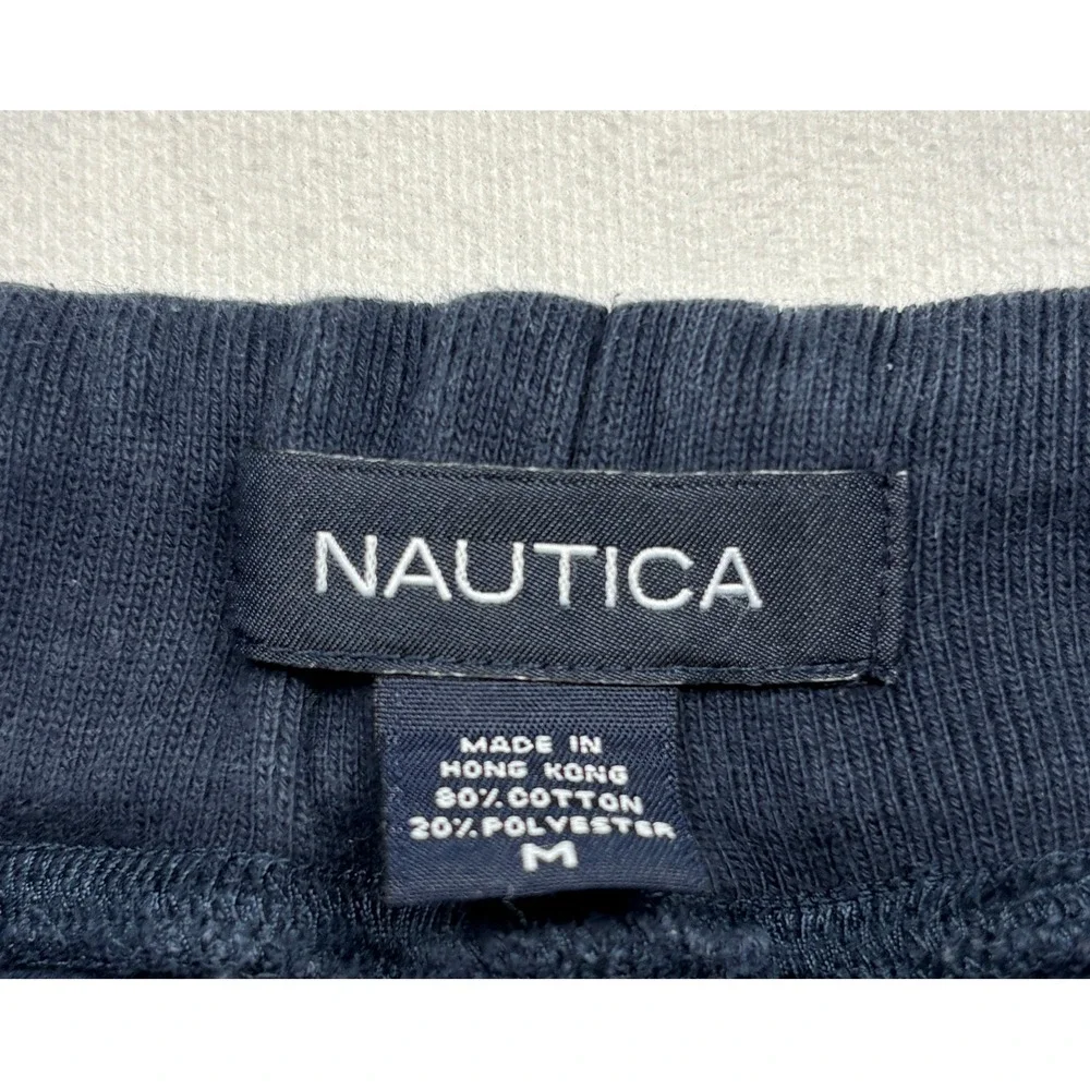 Vintage‎ Nautica Sweatpants Medium Navy Blue NS-83 Joggers Silver Stripe 90s